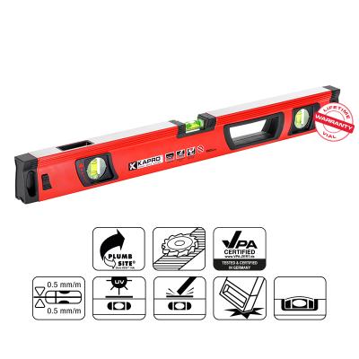 KAPRO VULCAN Prof. vaterpas 80 cm med DualView, V-spor og 3 acryl-libeller